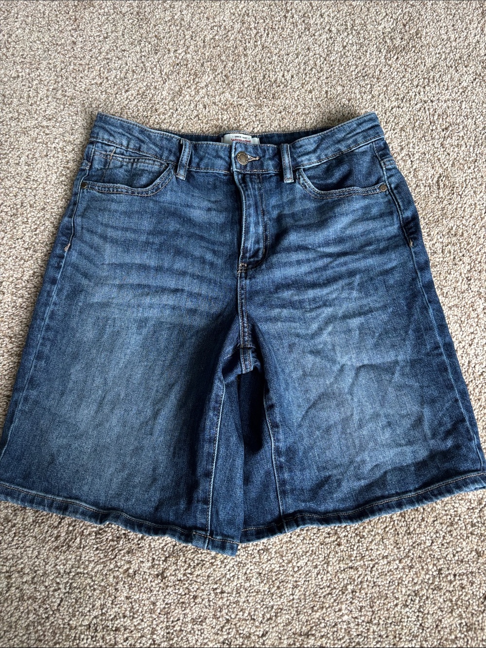 Wrangler Women's Blue Denim Bermuda Shorts